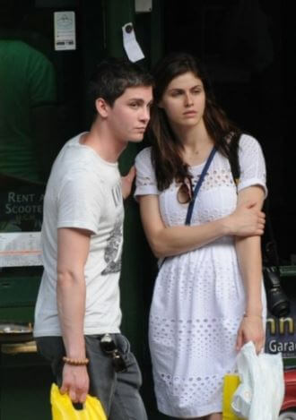 Richard Daddario daughter Alexandra Daddario with Logan Lerman in Italy.